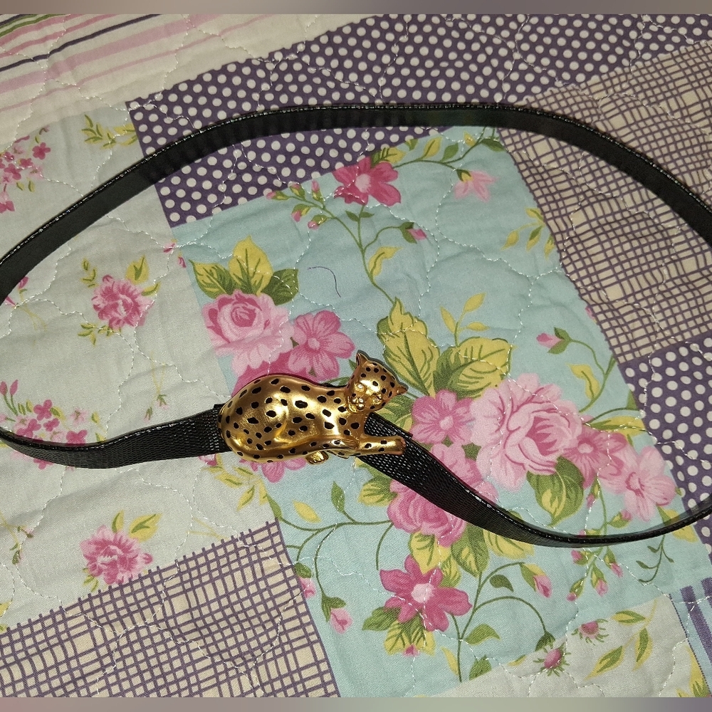 Vintage Doreen Ryan Leopard Buckle Belt